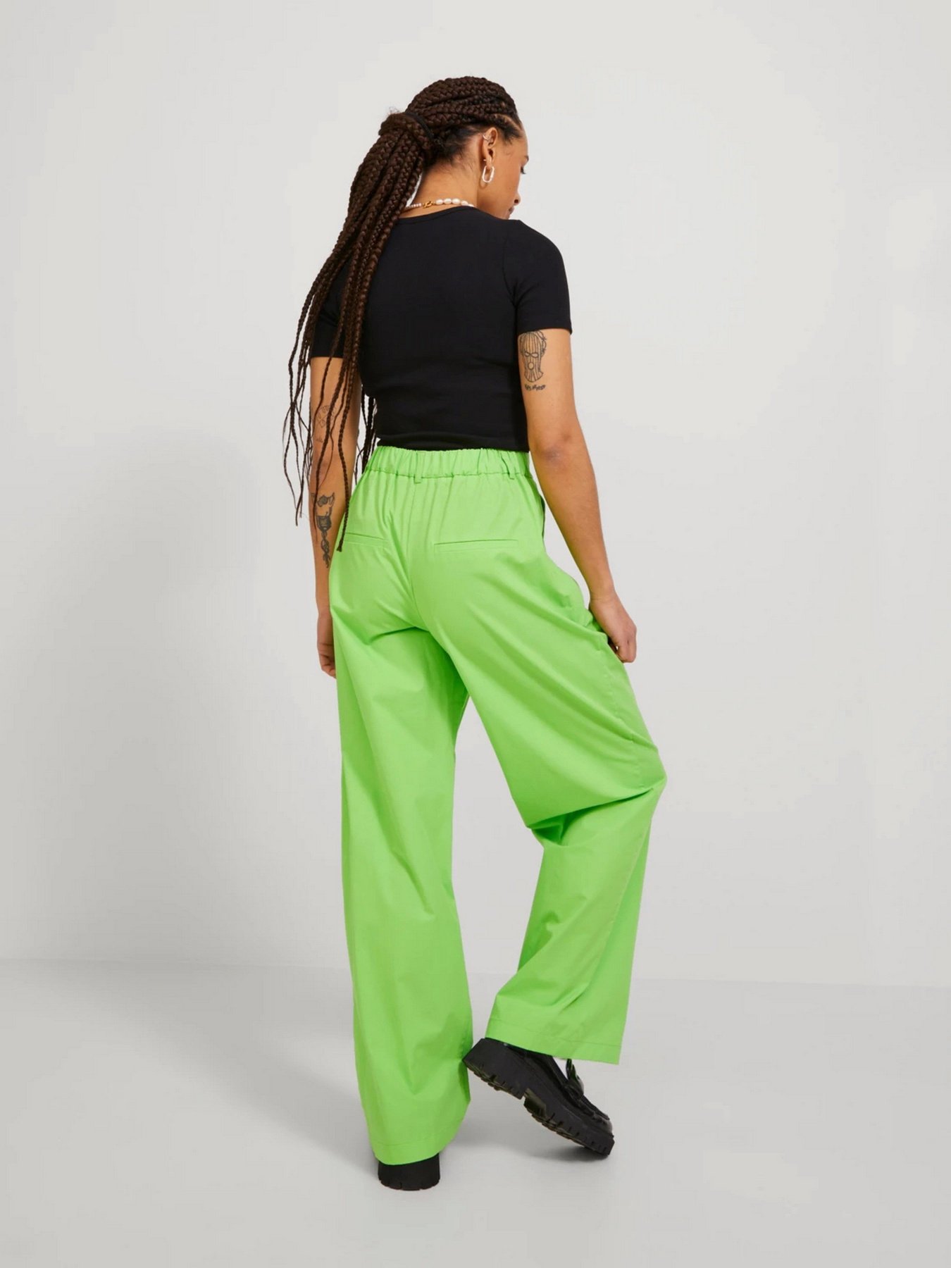 Брюки палаццо JJXX JxVigga модель 12228692_Lime Punch Фото