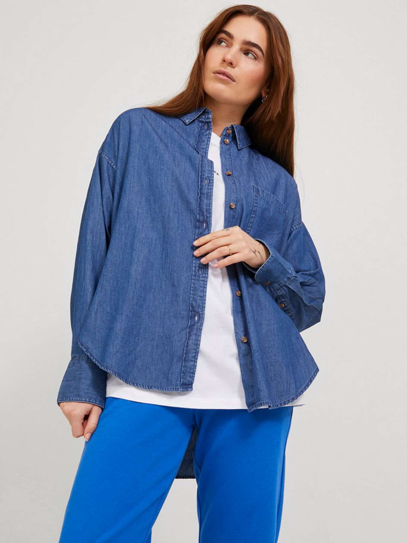 Сорочка повсякденна JJXX JxJamie модель 12214025_Medium Blue Denim Фото