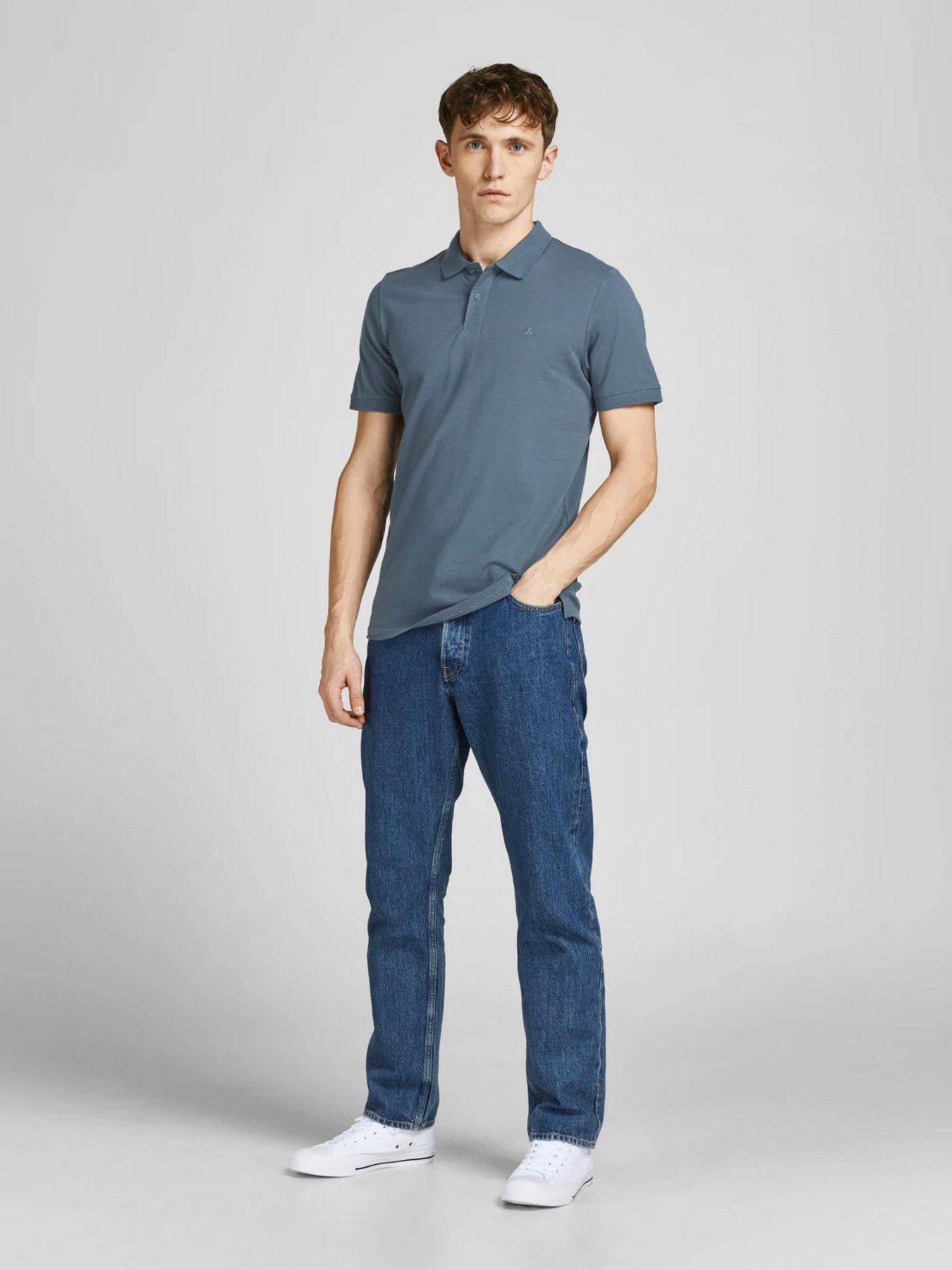 Поло JACK & JONES модель 12136516_Grisaille Фото