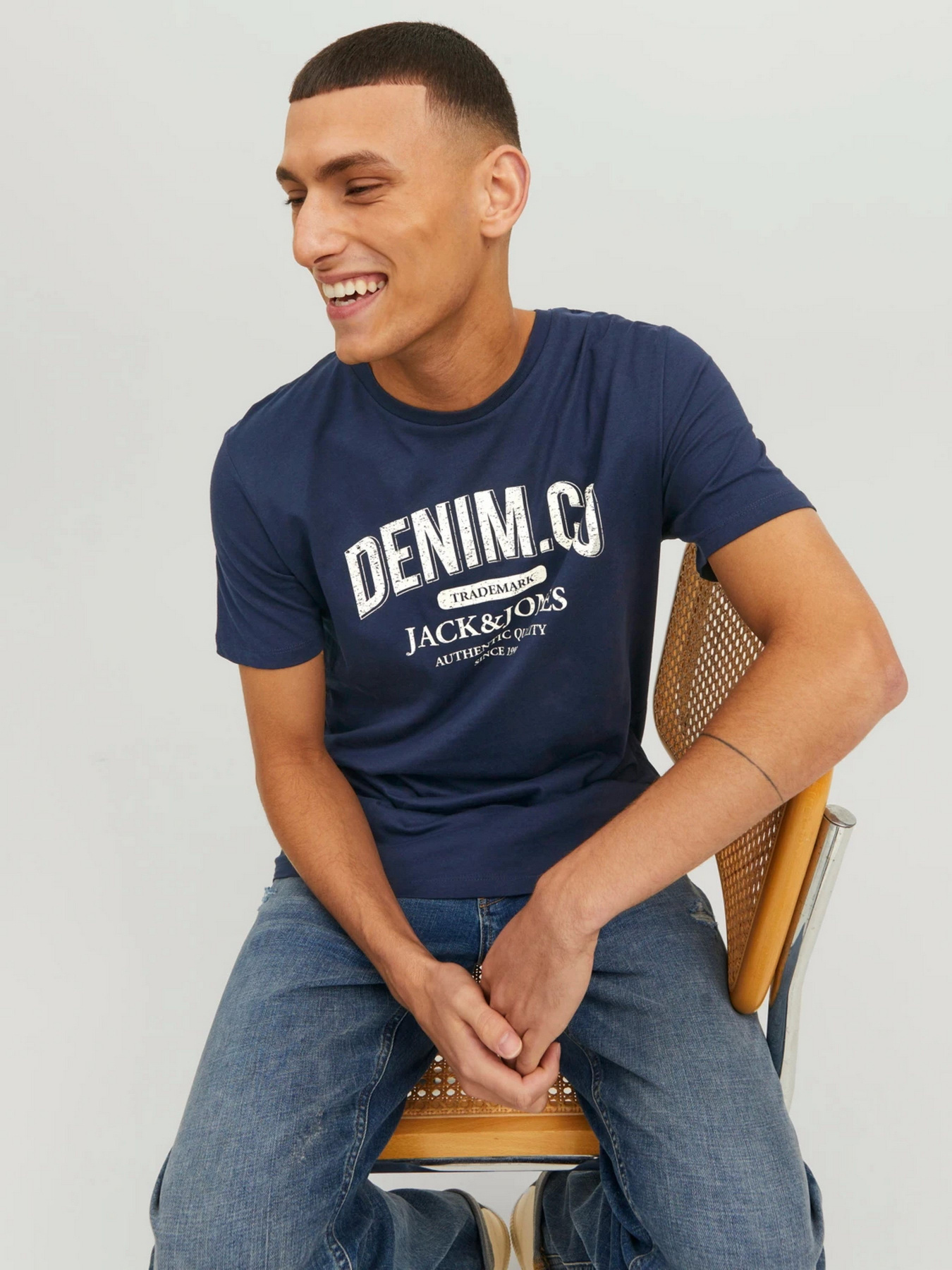 Футболка JACK & JONES модель 12210949_Navy Blazer Фото