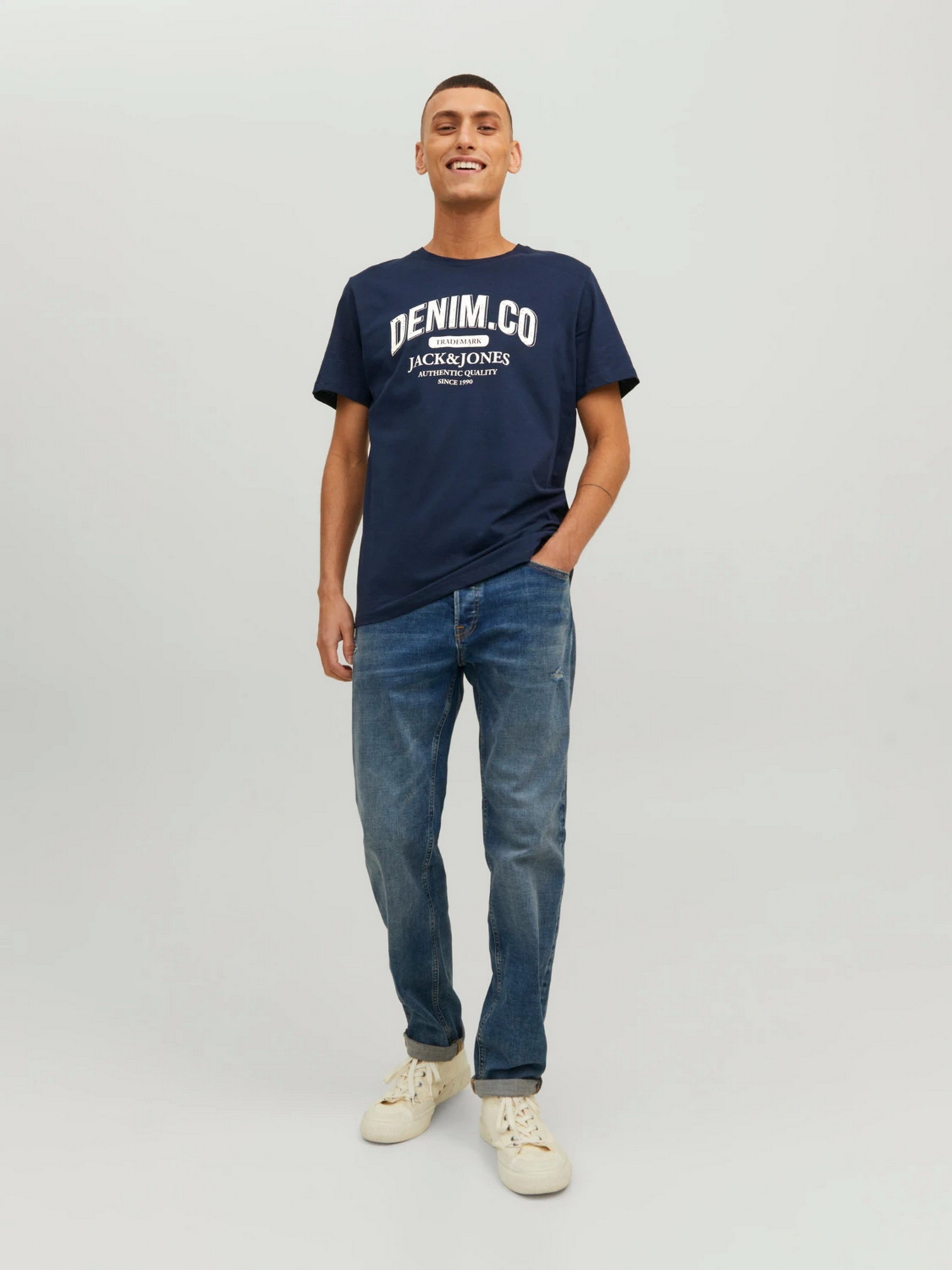 Футболка JACK & JONES модель 12210949_Navy Blazer Фото