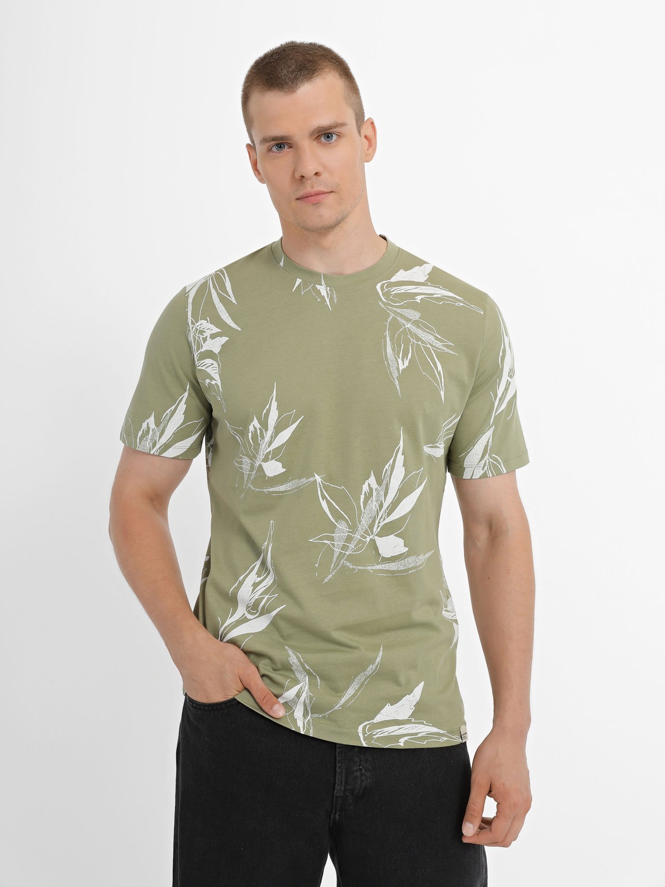 Футболка JACK & JONES модель 12227777_Oil Green Фото