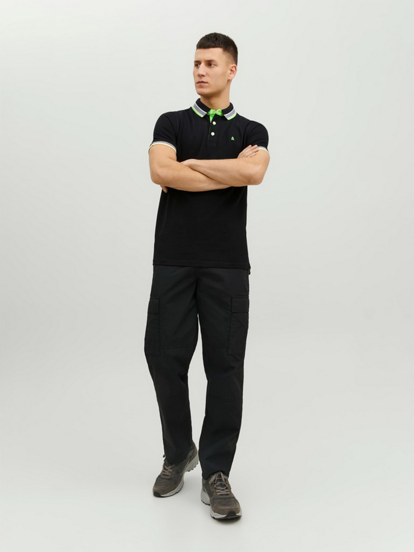 Поло JACK & JONES модель 12136668_Black Поло JACK & JONES модель 12136668_Black Фото