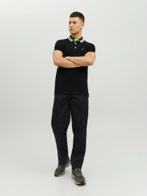 Поло JACK & JONES модель 12136668_Black Поло JACK & JONES модель 12136668_Black Фото