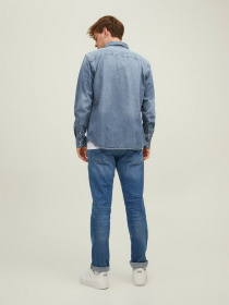 Сорочка повсякденна JACK & JONES модель 12138115_Medium Blue Denim Фото