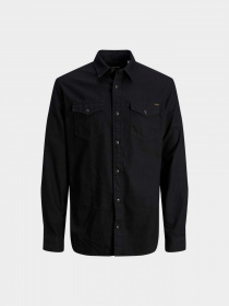 Рубашка JACK & JONES модель 12138115_Black Denim Фото