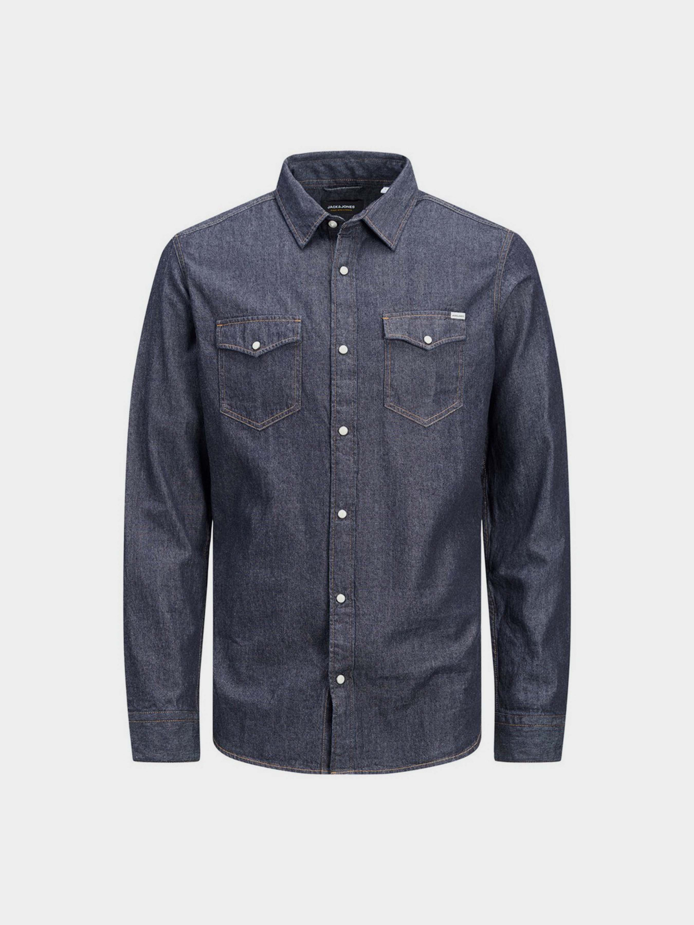 Рубашка JACK & JONES модель 12138115_Dark Denim Фото