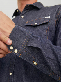 Сорочка повсякденна JACK & JONES модель 12138115_Dark Denim Фото
