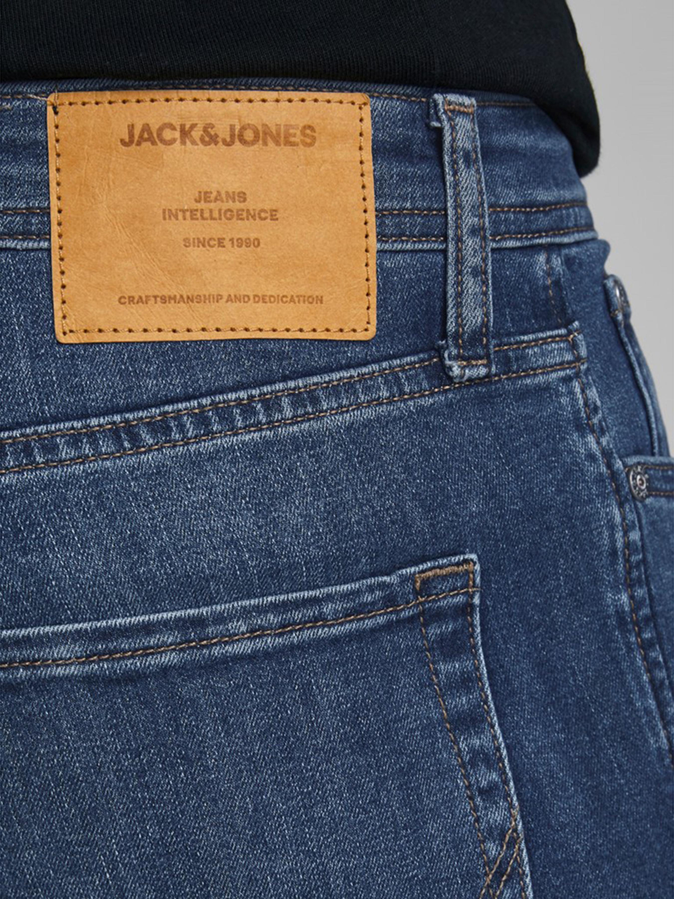 Зауженные джинсы JACK & JONES модель 12152347_Blue Denim Фото