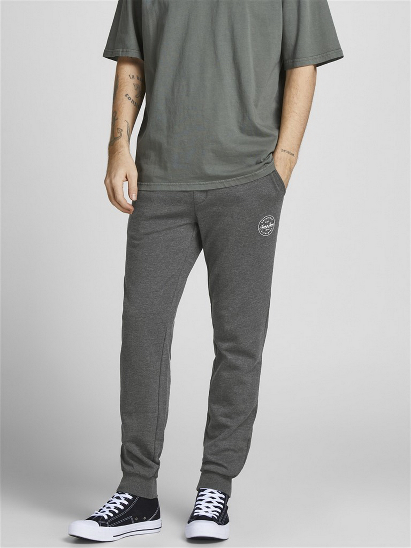 Джоггеры JACK & JONES модель 12165322_Dark Grey Melange Фото