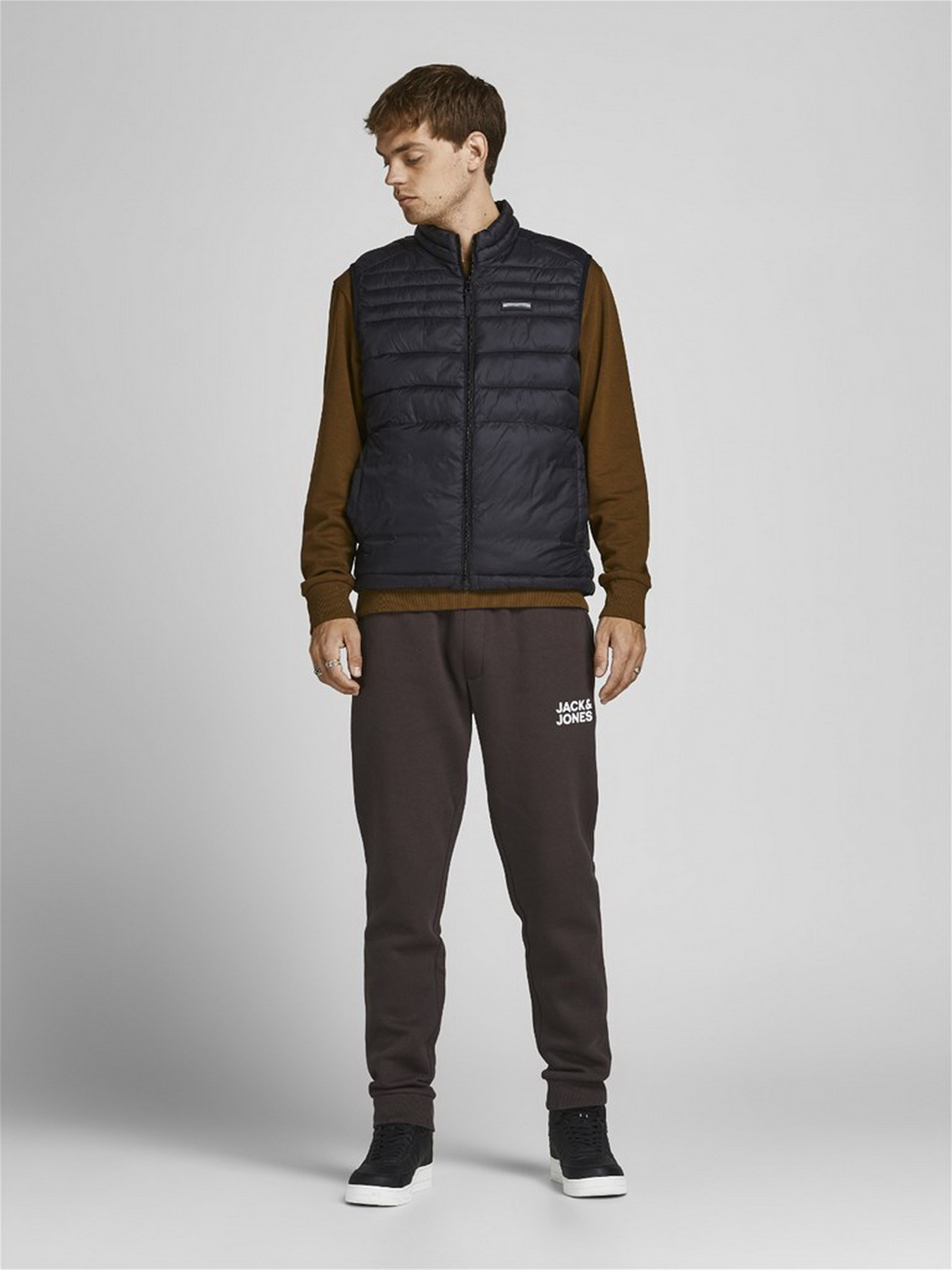 Джоггеры JACK & JONES модель 12178421_Seal Brown Фото