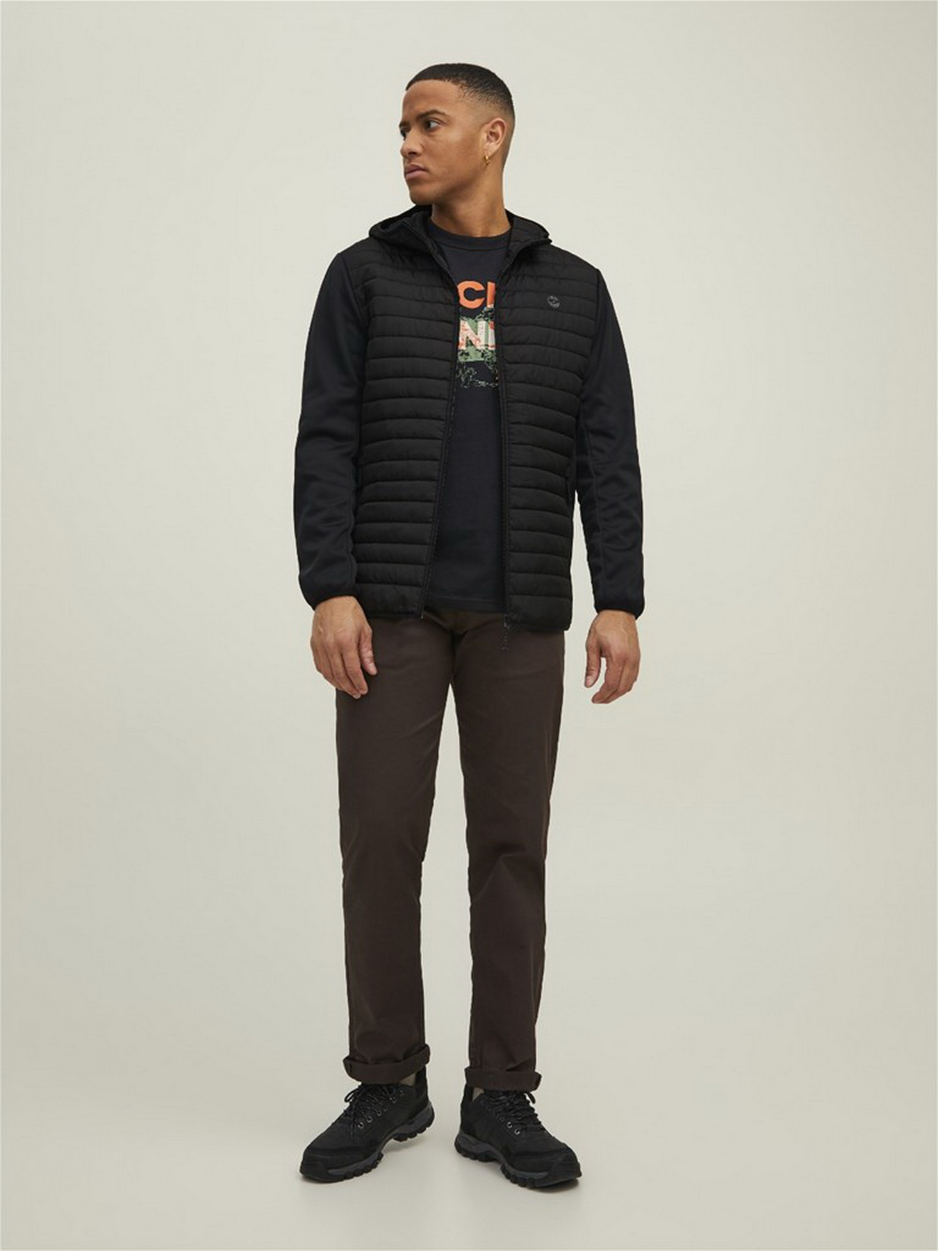 Вітровка JACK & JONES Multi Quilted модель 12182242_Black Фото