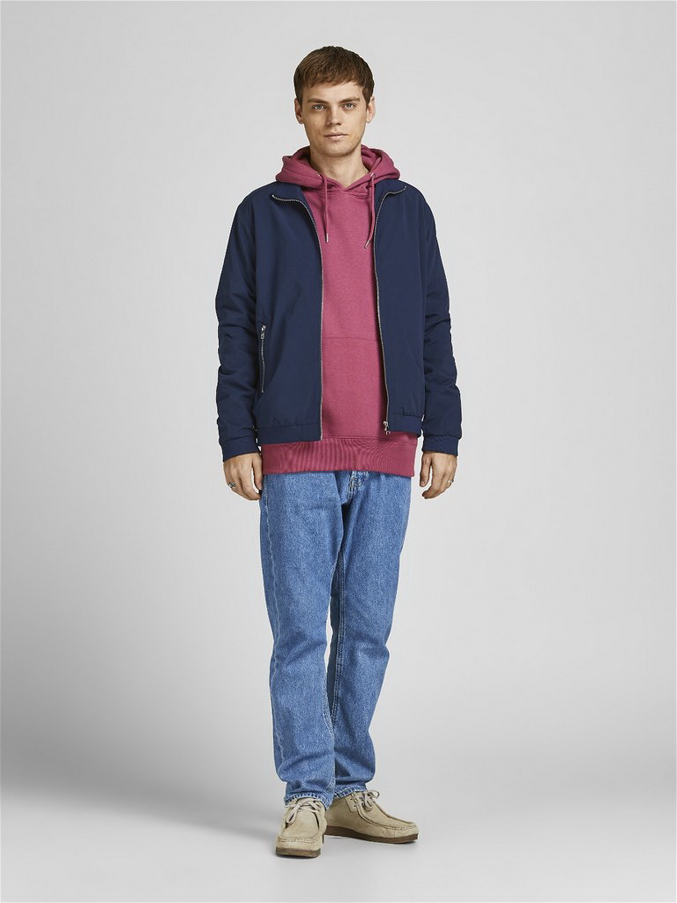 Вітровка JACK & JONES Jjerush Harrington модель 12204277_Navy Blazer Фото