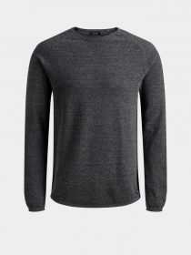 Джемпер JACK & JONES модель 12157321_Dark Grey Melange Джемпер JACK & JONES модель 12157321_Dark Grey Melange Фото