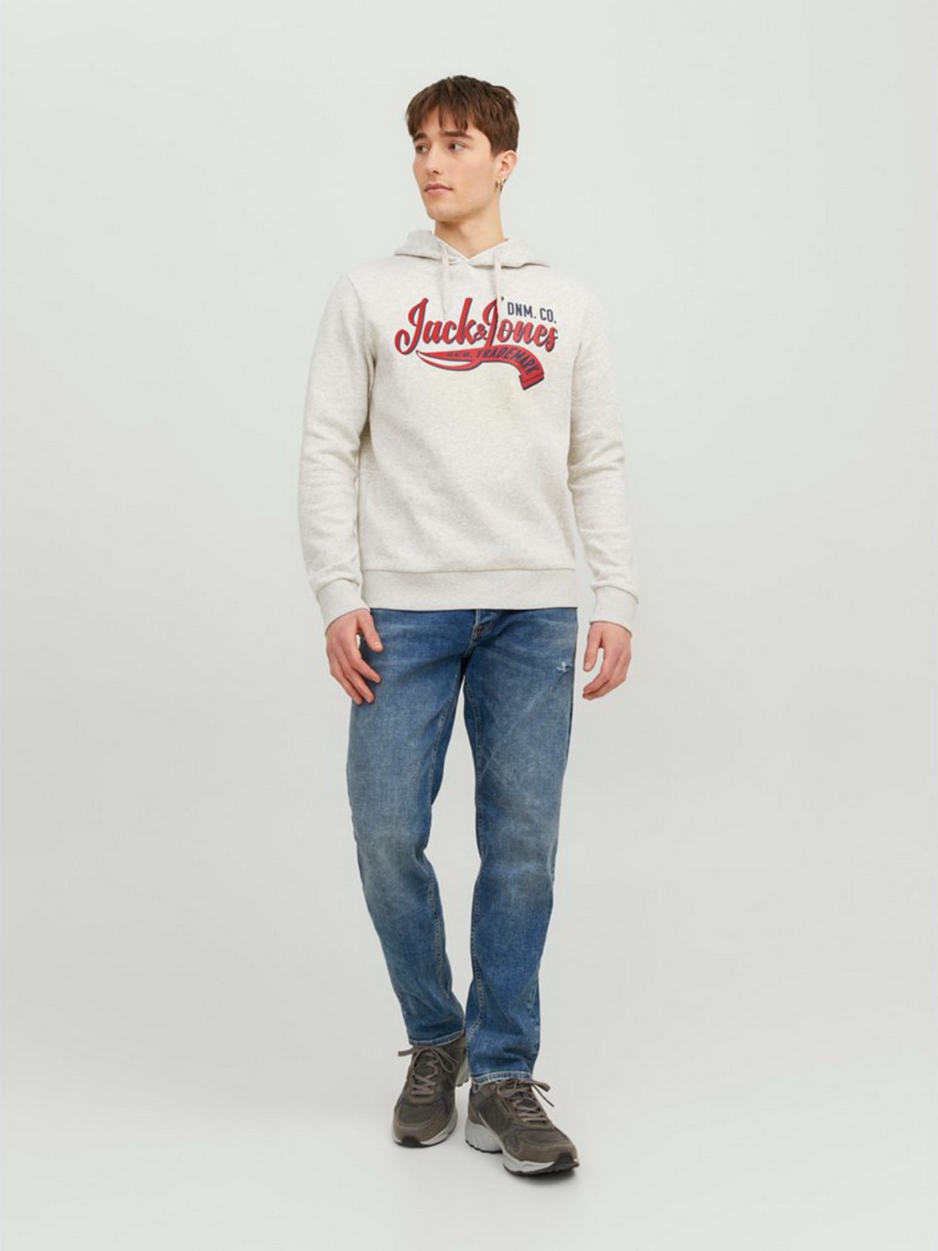 Худи JACK & JONES модель 12233597_White Melange Фото