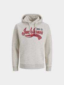 Худи JACK & JONES модель 12233597_White Melange Фото