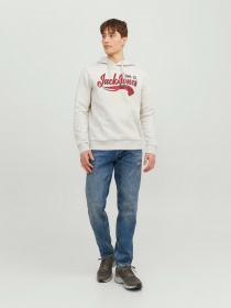 Худи JACK & JONES модель 12233597_White Melange Фото