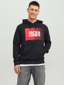 Худи JACK & JONES модель 12233599_Black Худи JACK & JONES модель 12233599_Black Фото
