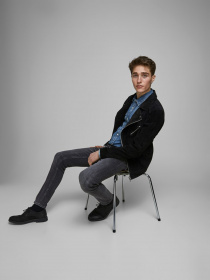 Зауженные джинсы JACK & JONES модель 12159030_Black Denim Фото