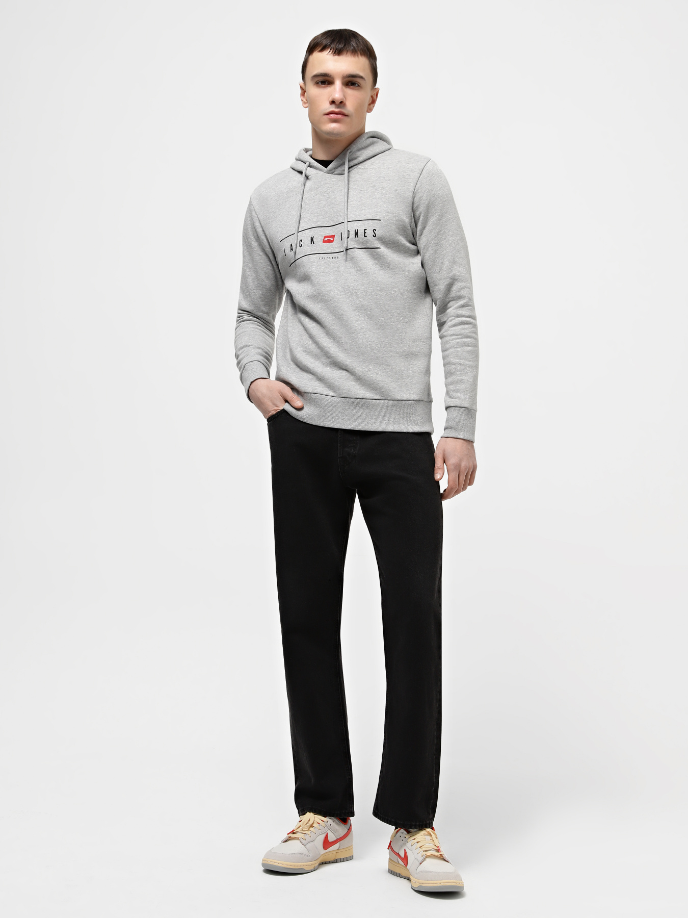 Худі JACK & JONES модель 12235460_Light Grey Melange Фото