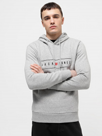 Худі JACK & JONES модель 12235460_Light Grey Melange Фото