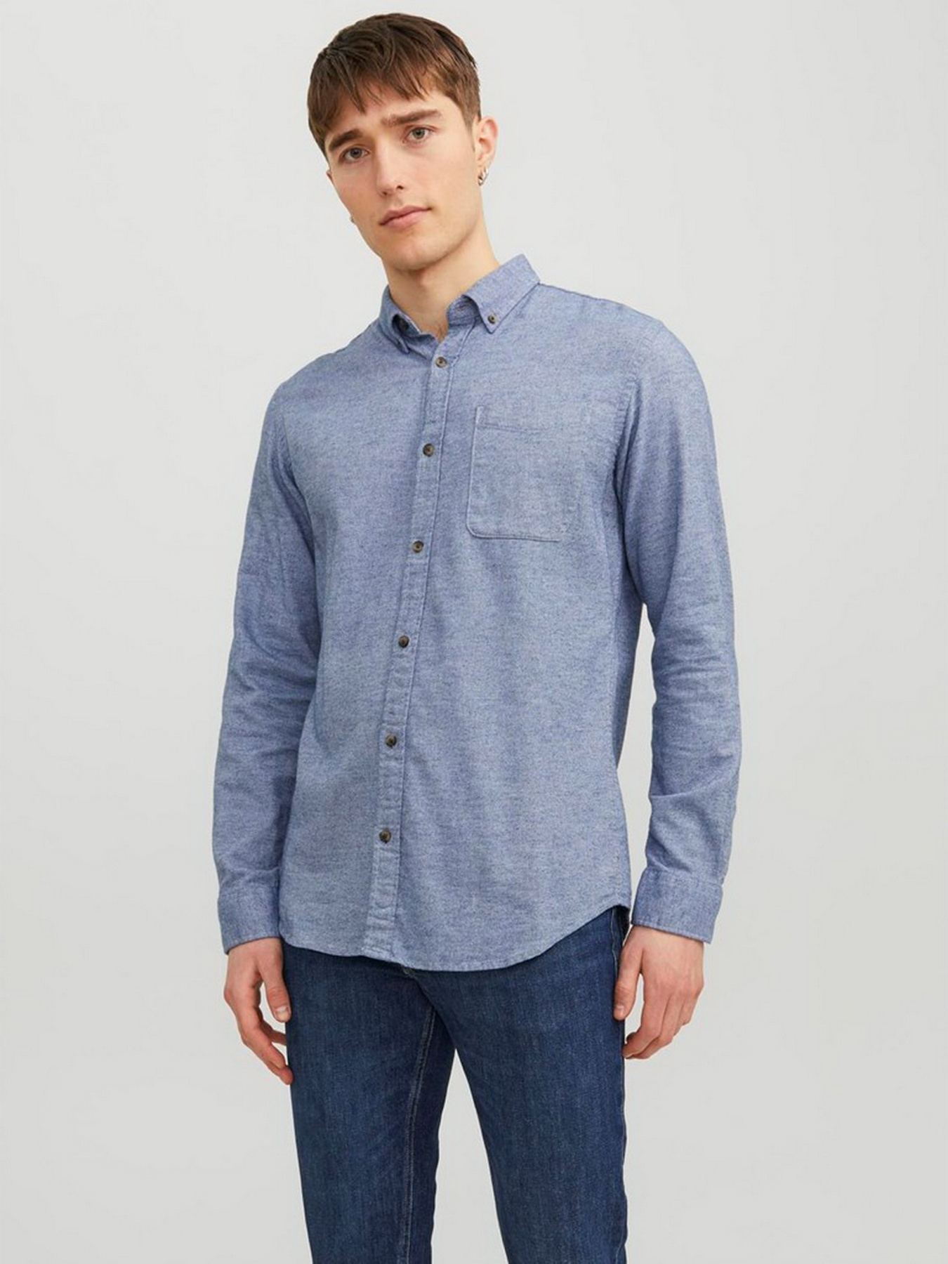 Сорочка повсякденна JACK & JONES модель 12235974_Faded Denim Фото