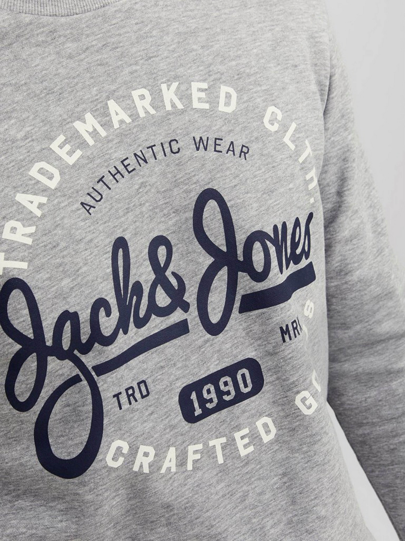 Свитшот JACK & JONES модель 12236177_Light Grey Melange Фото