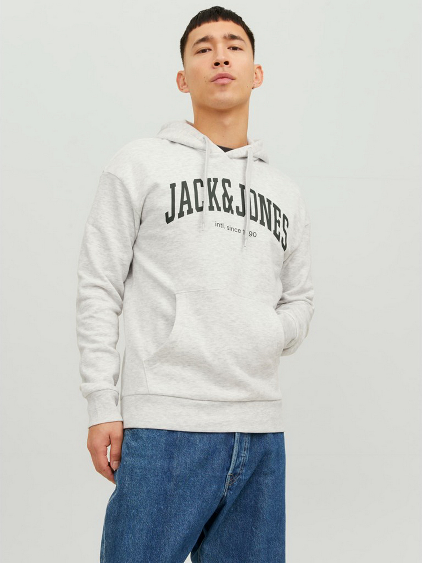 Худі JACK & JONES модель 12236513_White Melange Худі JACK & JONES модель 12236513_White Melange Фото