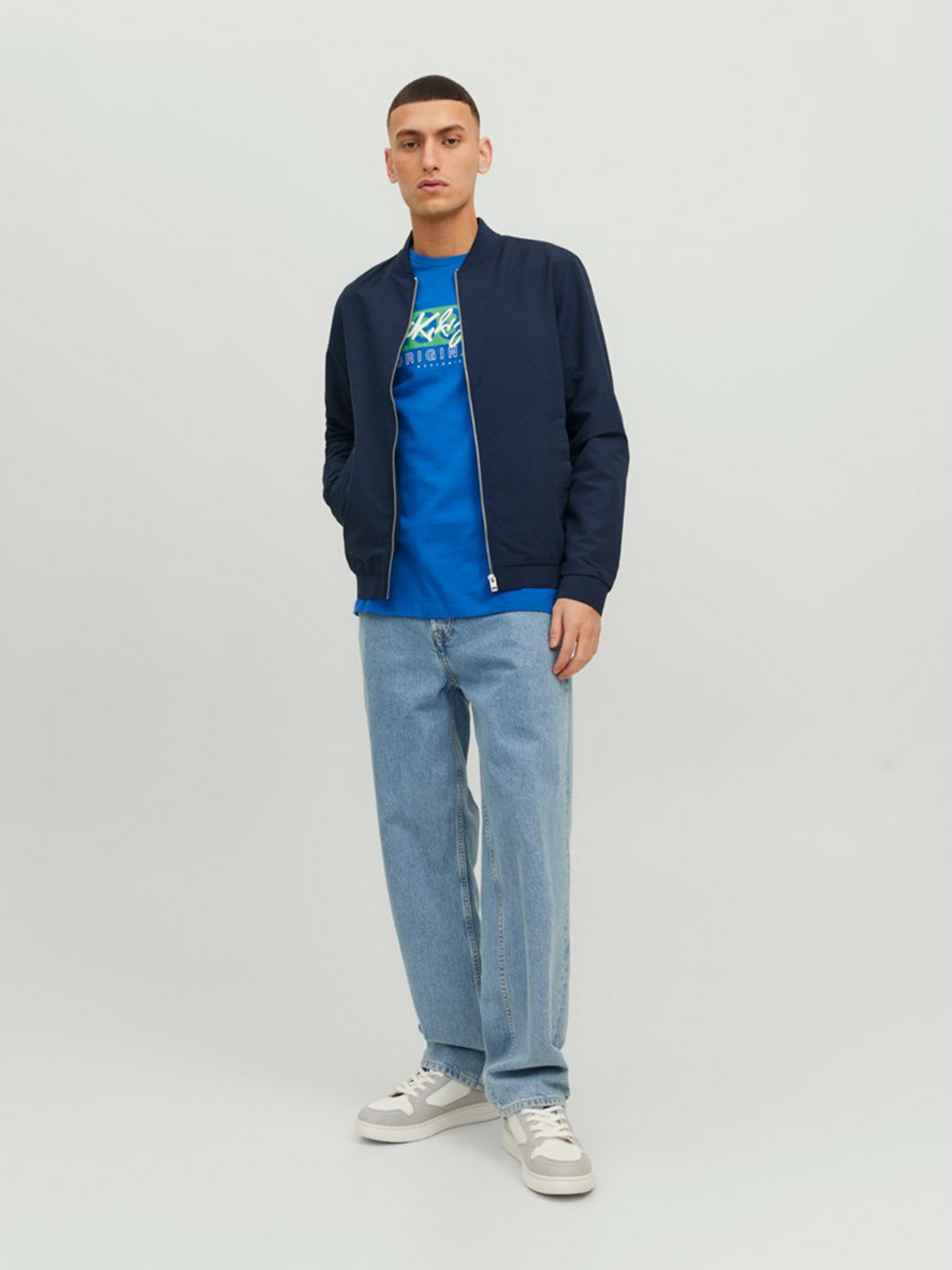 Бомбер JACK & JONES модель 12237749_Navy Blazer Фото