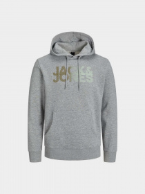 Худи JACK & JONES модель 12243927_Light Grey Melange Фото