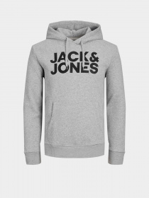 Худі JACK & JONES модель 12152840_Light Grey Melange Фото