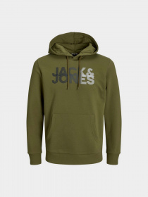 Худи JACK & JONES модель 12243927_Olive Branch Фото