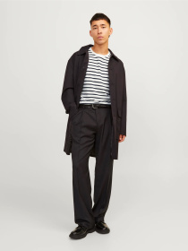 Футболка JACK & JONES модель 12156101_Cloud Dancer Navy Blazer Фото