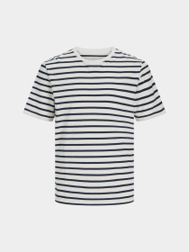 Футболка JACK & JONES модель 12156101_Cloud Dancer Navy Blazer Фото