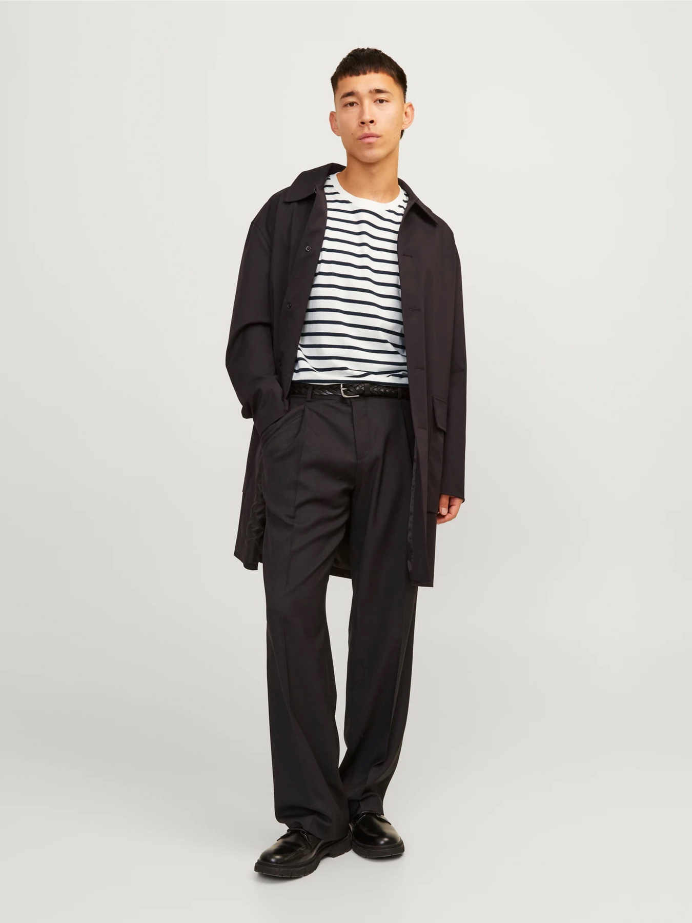 Футболка JACK & JONES модель 12156101_Cloud Dancer Navy Blazer Фото