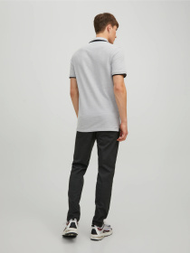 Поло JACK & JONES модель 12136668_Light Grey Melange SLIM FI Фото