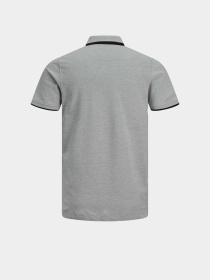 Поло JACK & JONES модель 12136668_Light Grey Melange SLIM FI Фото