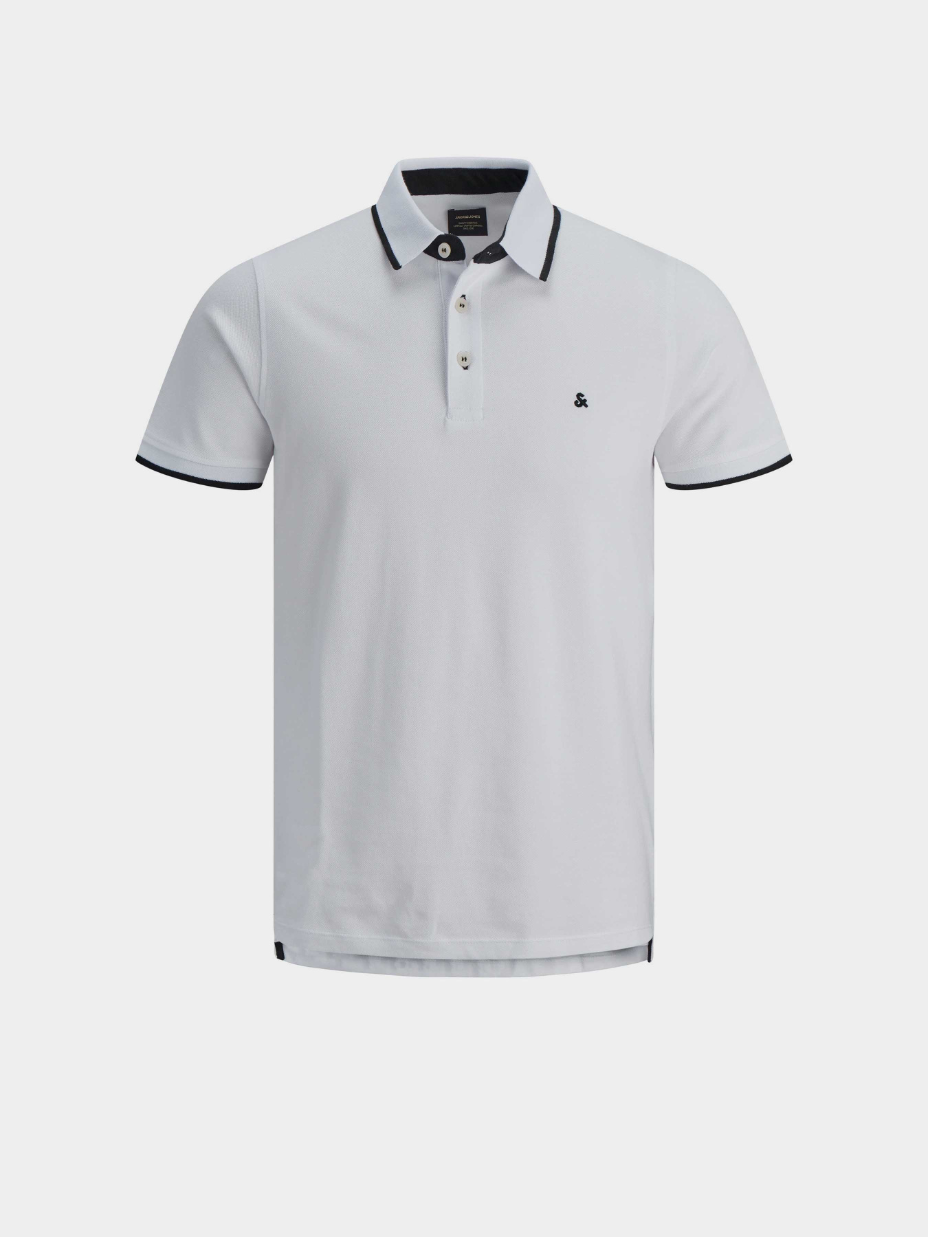 Футболки и поло JACK & JONES модель 12136668_White SLIM FIT Футболки и поло JACK & JONES модель 12136668_White SLIM FIT Фото