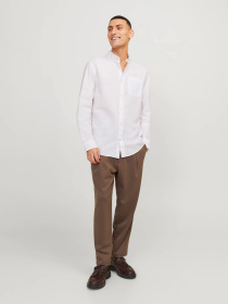 Рубашка JACK & JONES модель 12182486_White SLIM FIT Фото