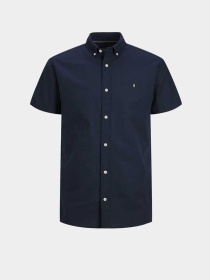 Рубашка JACK & JONES модель 12233118_Navy Blazer SLIM FIT Фото