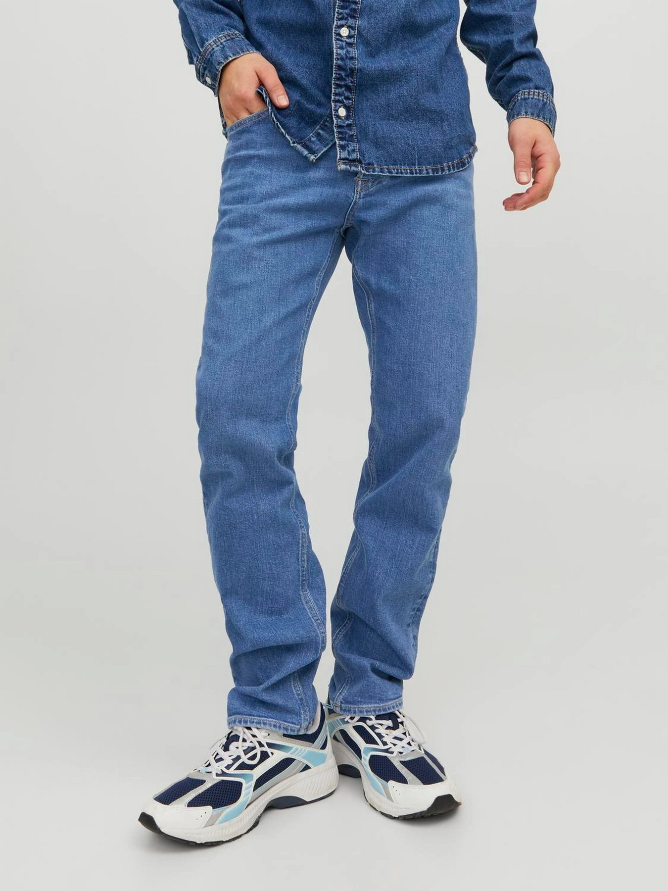 Прямі джинси JACK & JONES модель 12242320_Blue Denim Фото