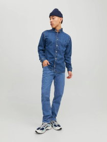 Прямі джинси JACK & JONES модель 12242320_Blue Denim Фото