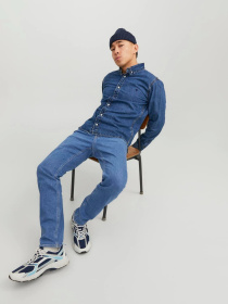 Прямі джинси JACK & JONES модель 12242320_Blue Denim Фото