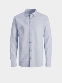 Рубашка JACK & JONES модель 12248384_Cashmere Blue /WHITE Фото