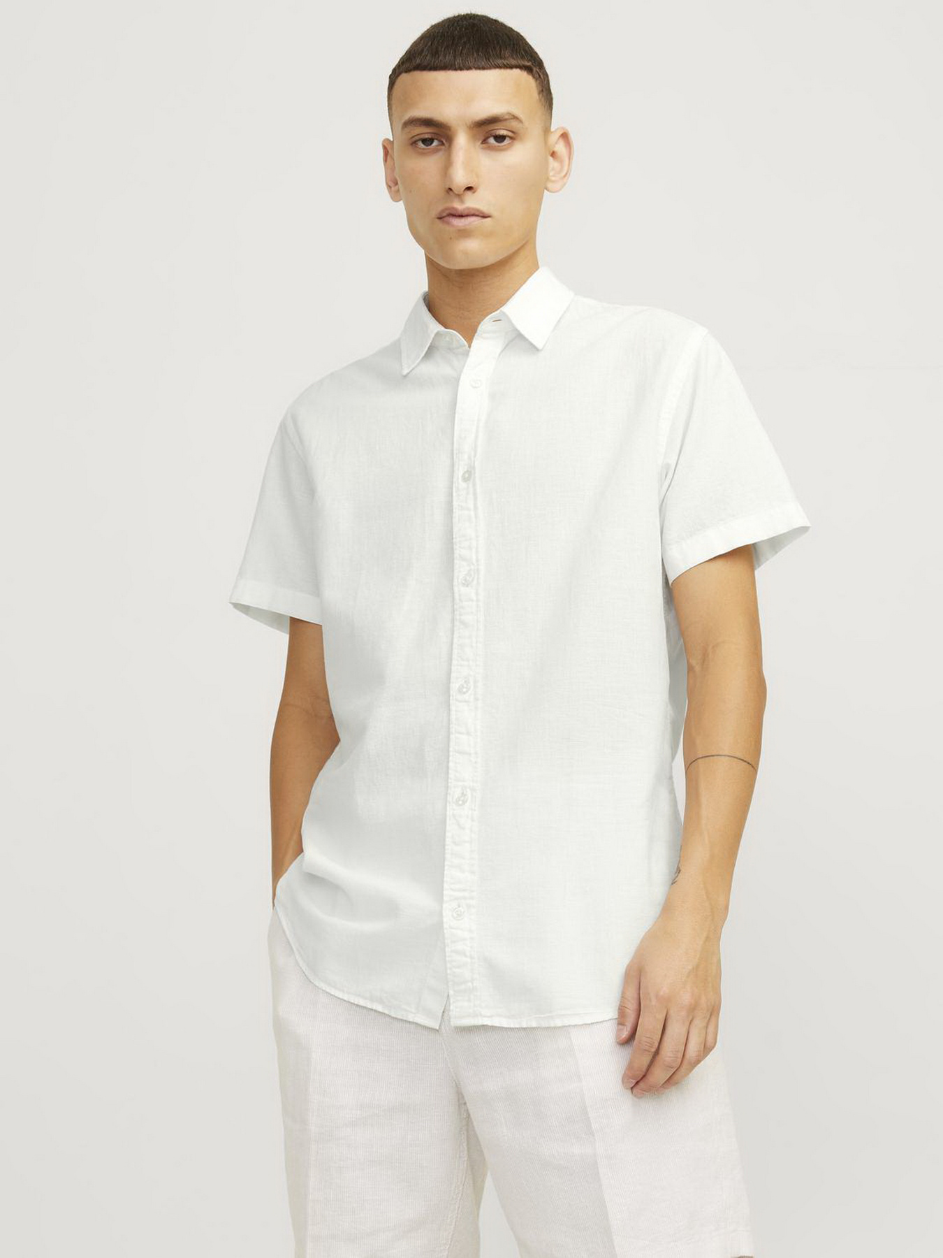 Сорочка повсякденна JACK & JONES модель 12248592_White Фото