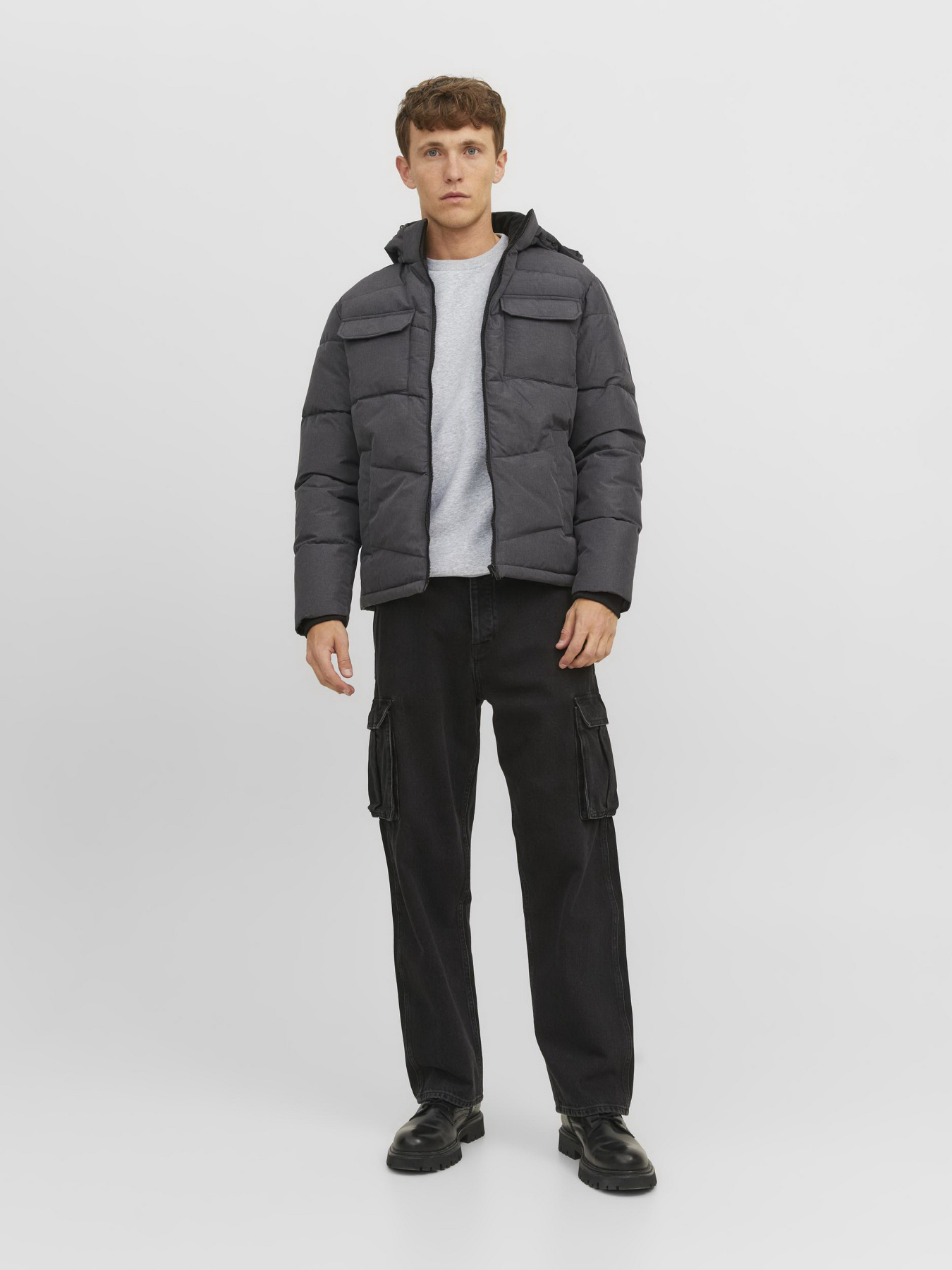 Свитшот JACK & JONES модель 12249341_Light Grey Melange Фото