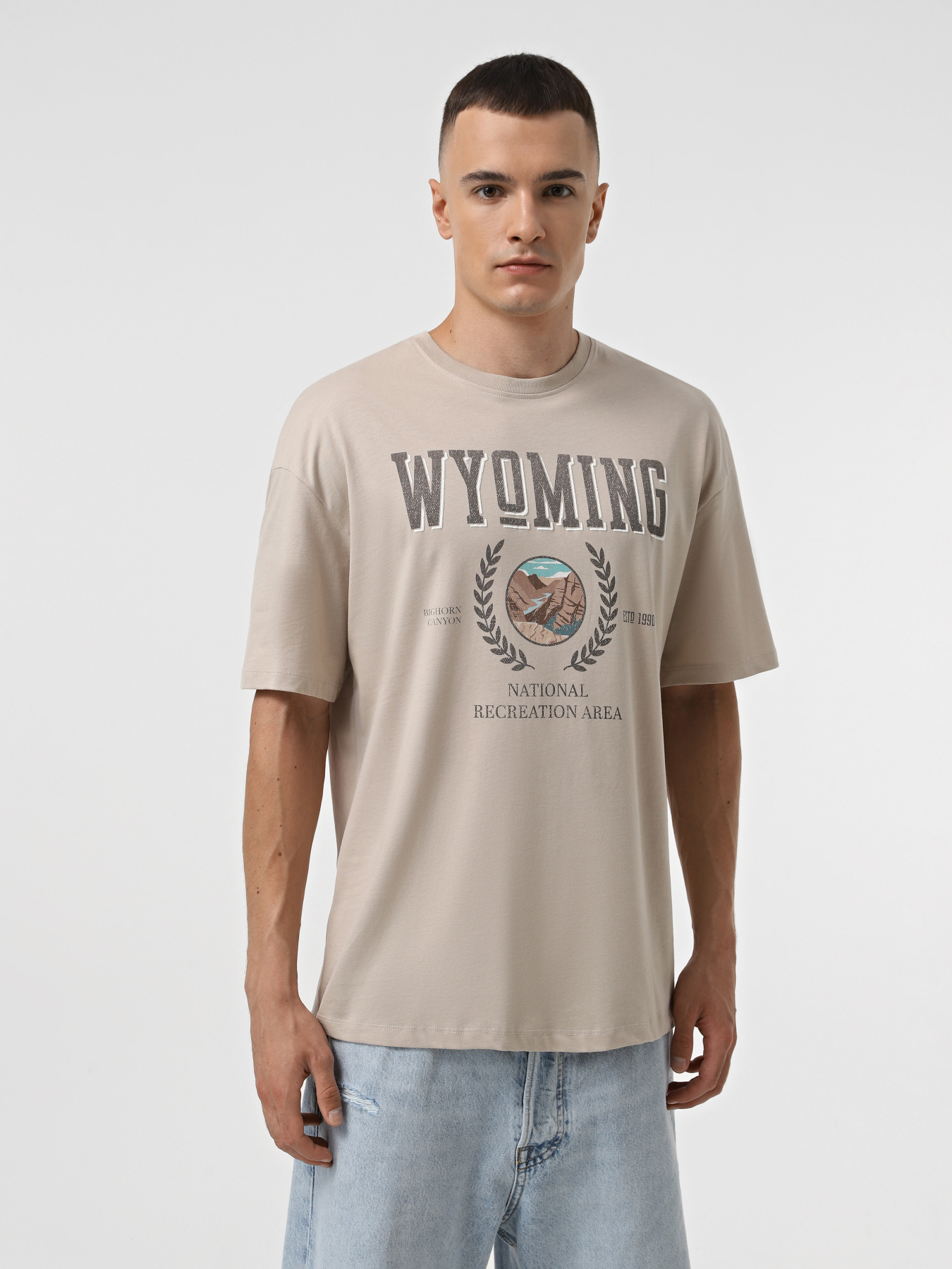 Футболка JACK & JONES модель 12264396_Moonbeam Фото