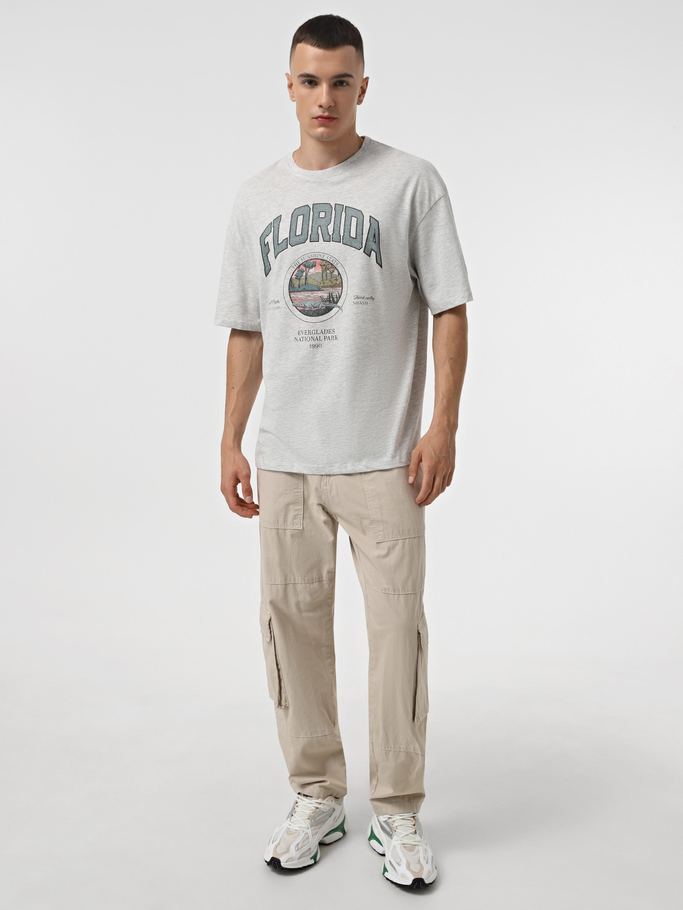 Футболка JACK & JONES модель 12264396_White Melange Фото