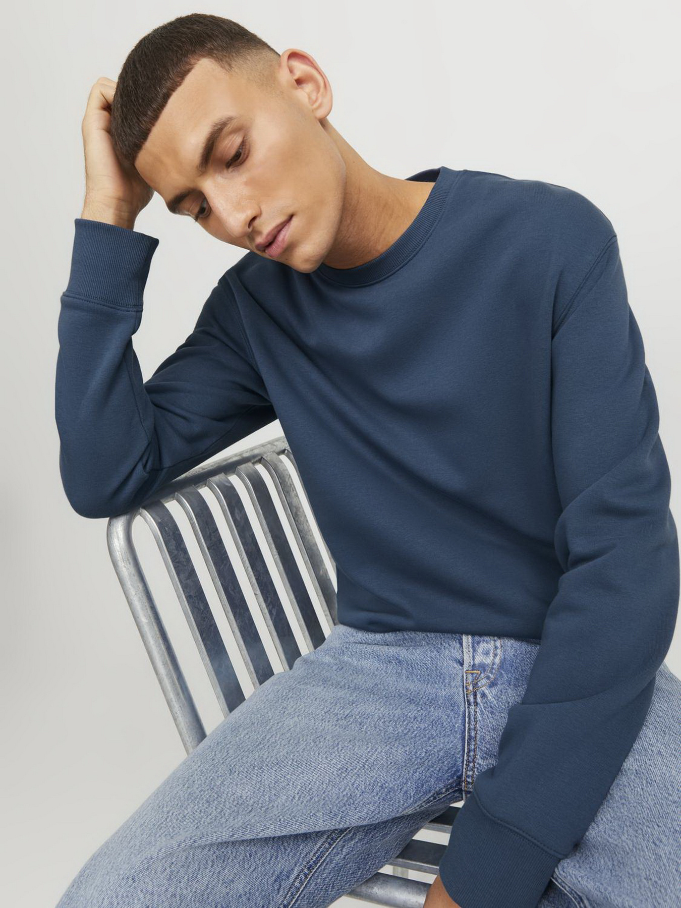 Свитшот JACK & JONES модель 12208182_Ensign Blue Фото