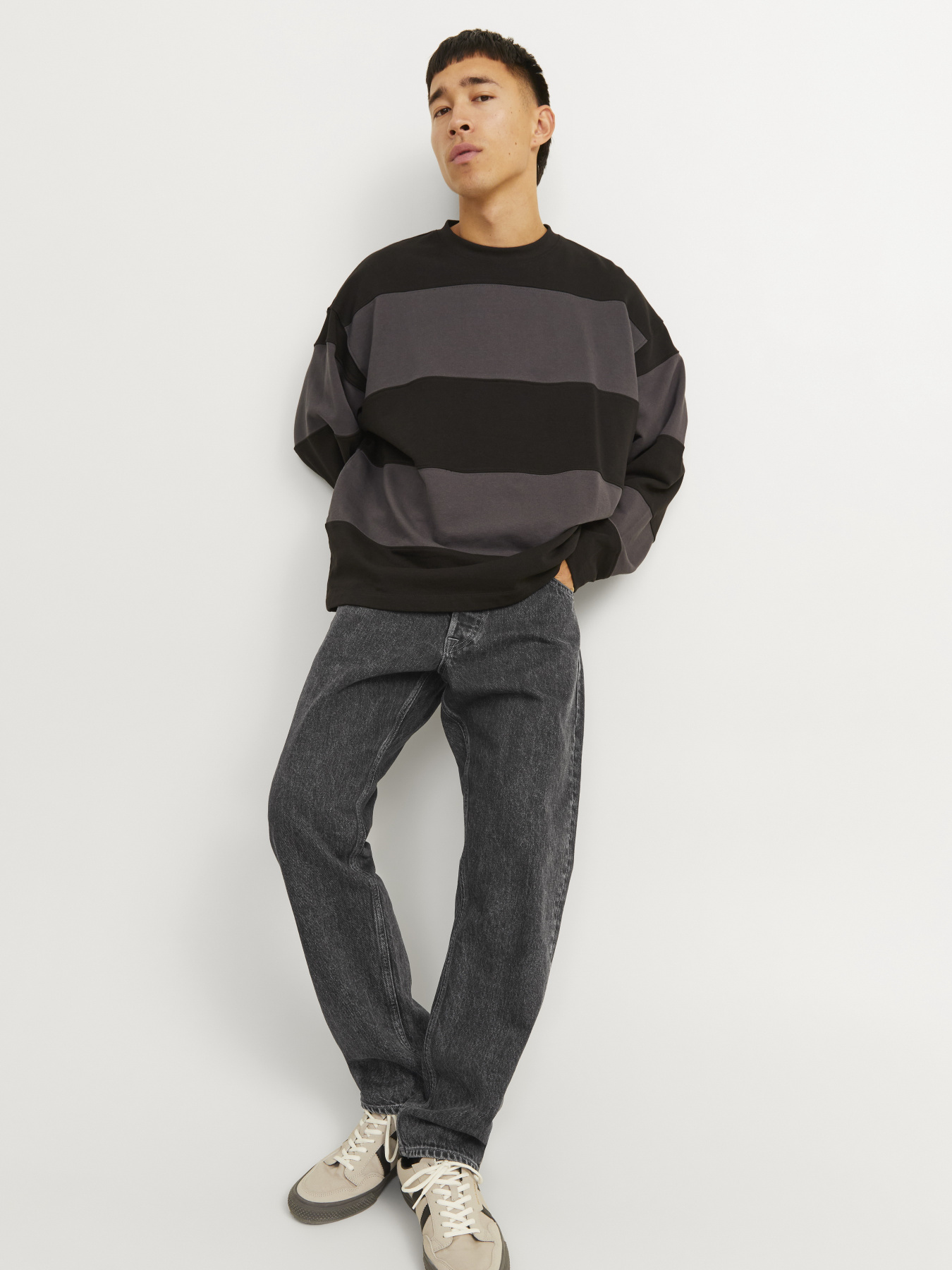 Широкие джинсы JACK & JONES модель 12249026_Black Denim Фото